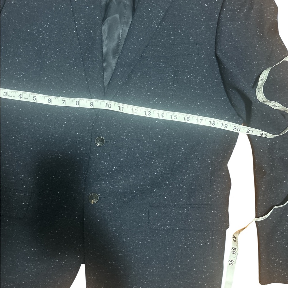 Reiss Men’s 42R Navy Donegal Fleck Wool Blend Blazer Sport Coat Tailored - Picture 8 of 12